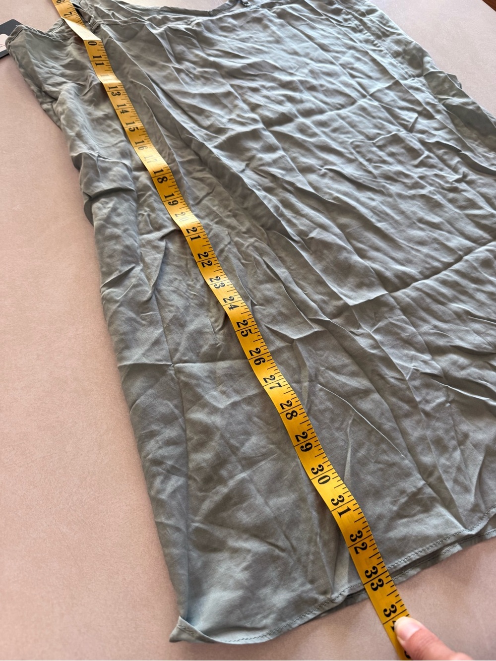 Current Air Olive Seagram Spaghetti Strap Slip Tank Dress - Picture 6 of 7